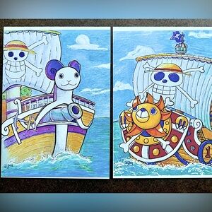 Anime pirate ship fan art prints
